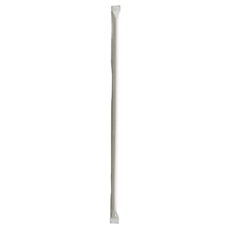 Boardwalk Wrapped Jumbo Straws, 10.25", Polypropylene, Clear, PK2000 BWKJUMW1025CLR